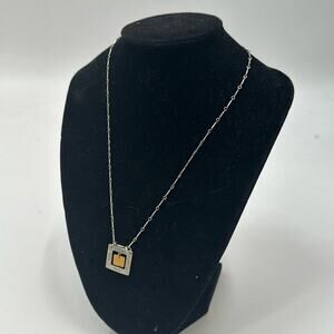 Think outside the box Sterling silver necklace